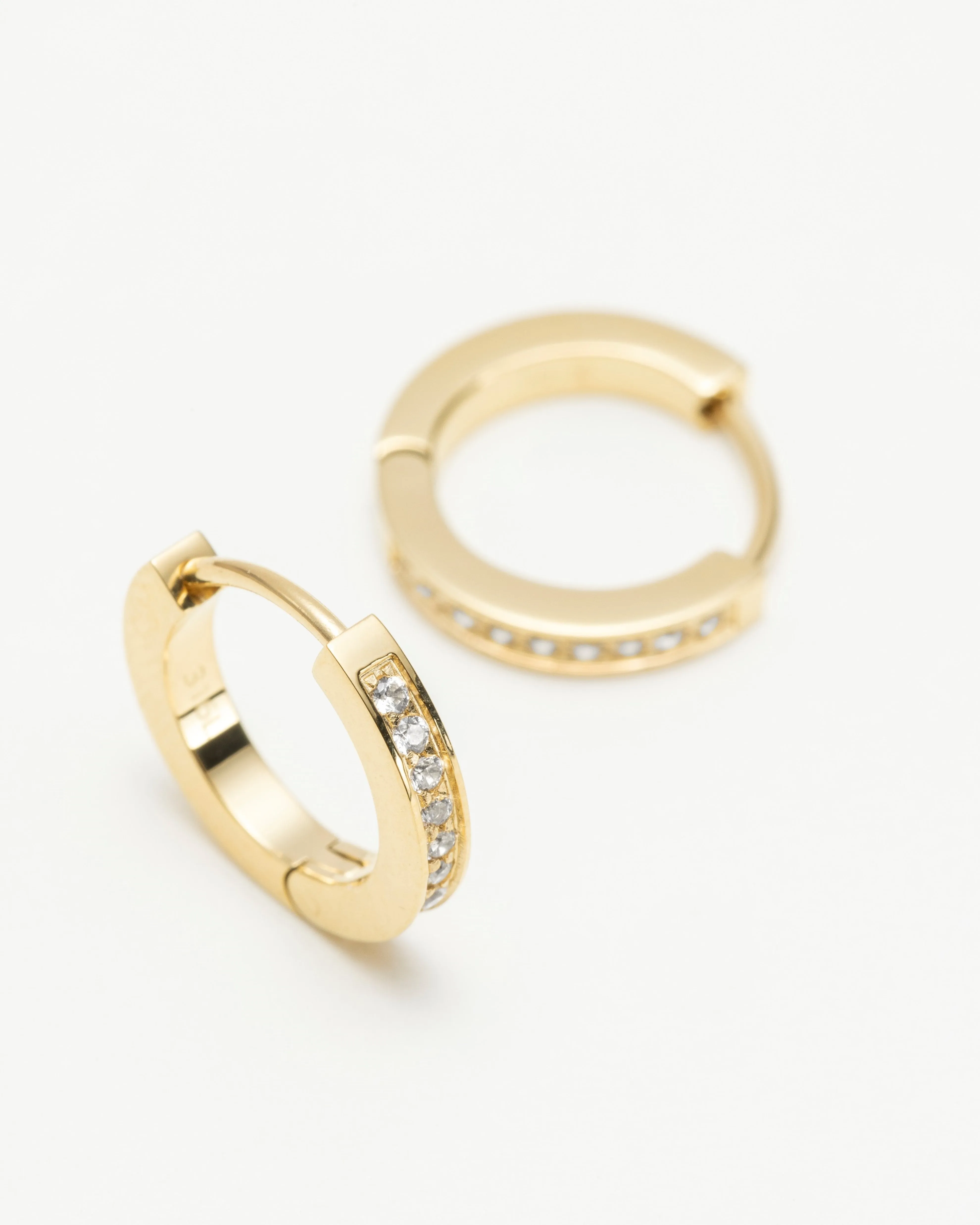 Iris White Sapphire Hoops