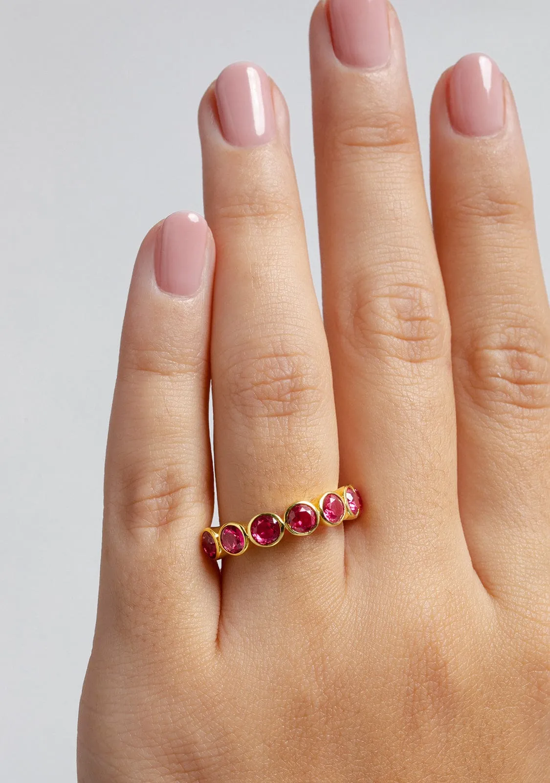 Jade Ruby Ring Gold