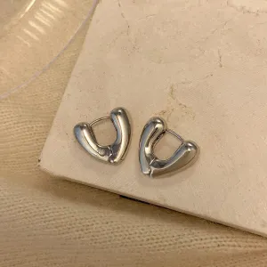 Just Lil Things Silver  Hoop Earrings jlt12069