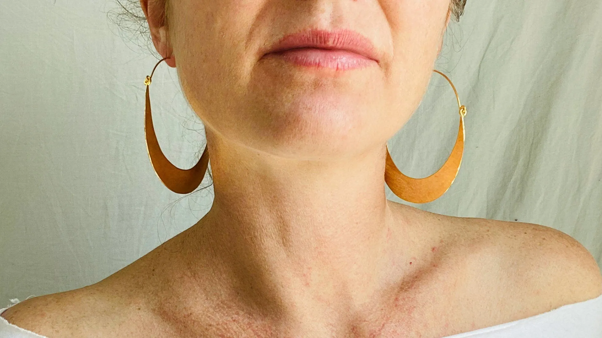 Karen Hill Tribe Earrings. Oversized Hoops. 24kt Gold Plated. Vermeil