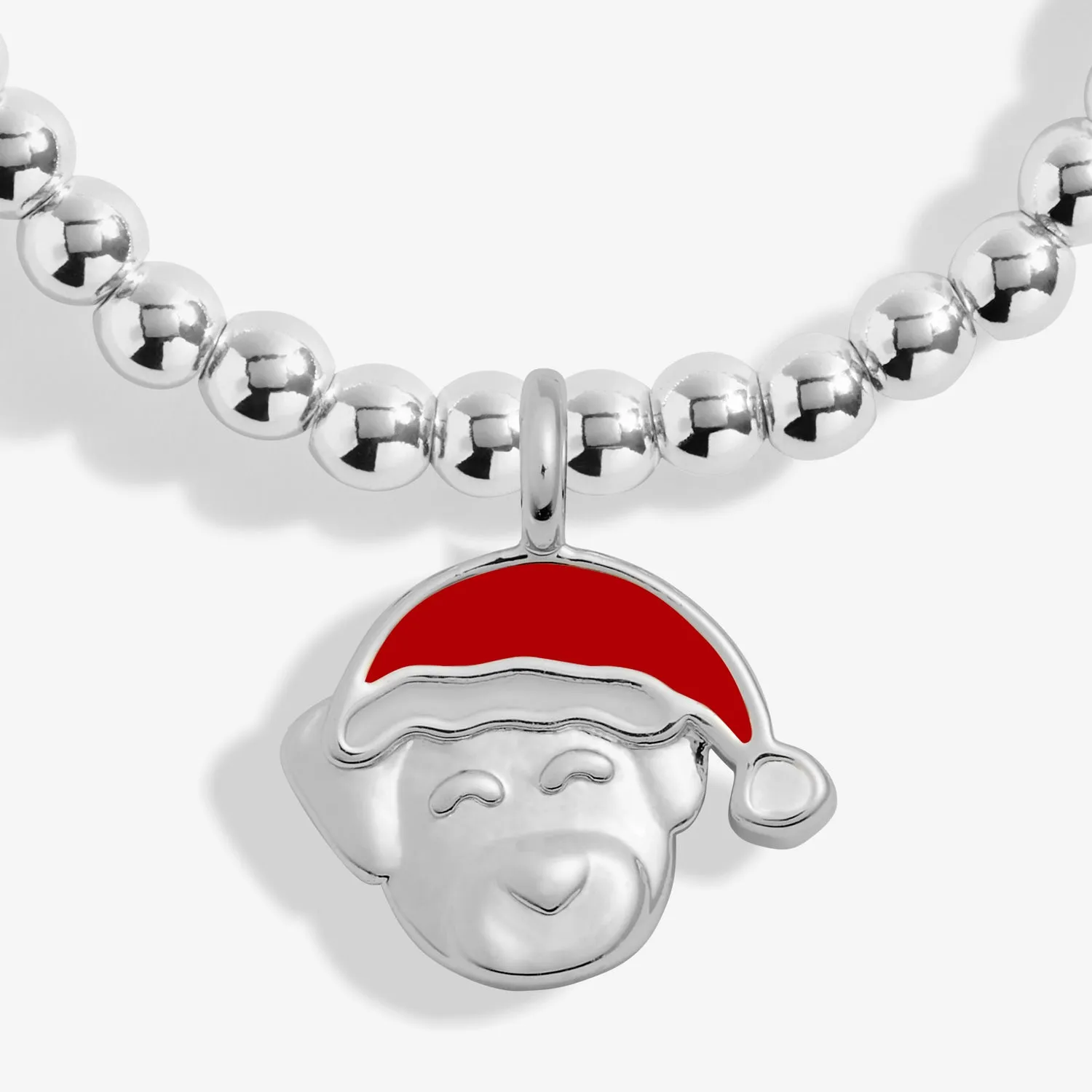 Kids Christmas A Little Santa Paws Silver Plated Bracelet C758