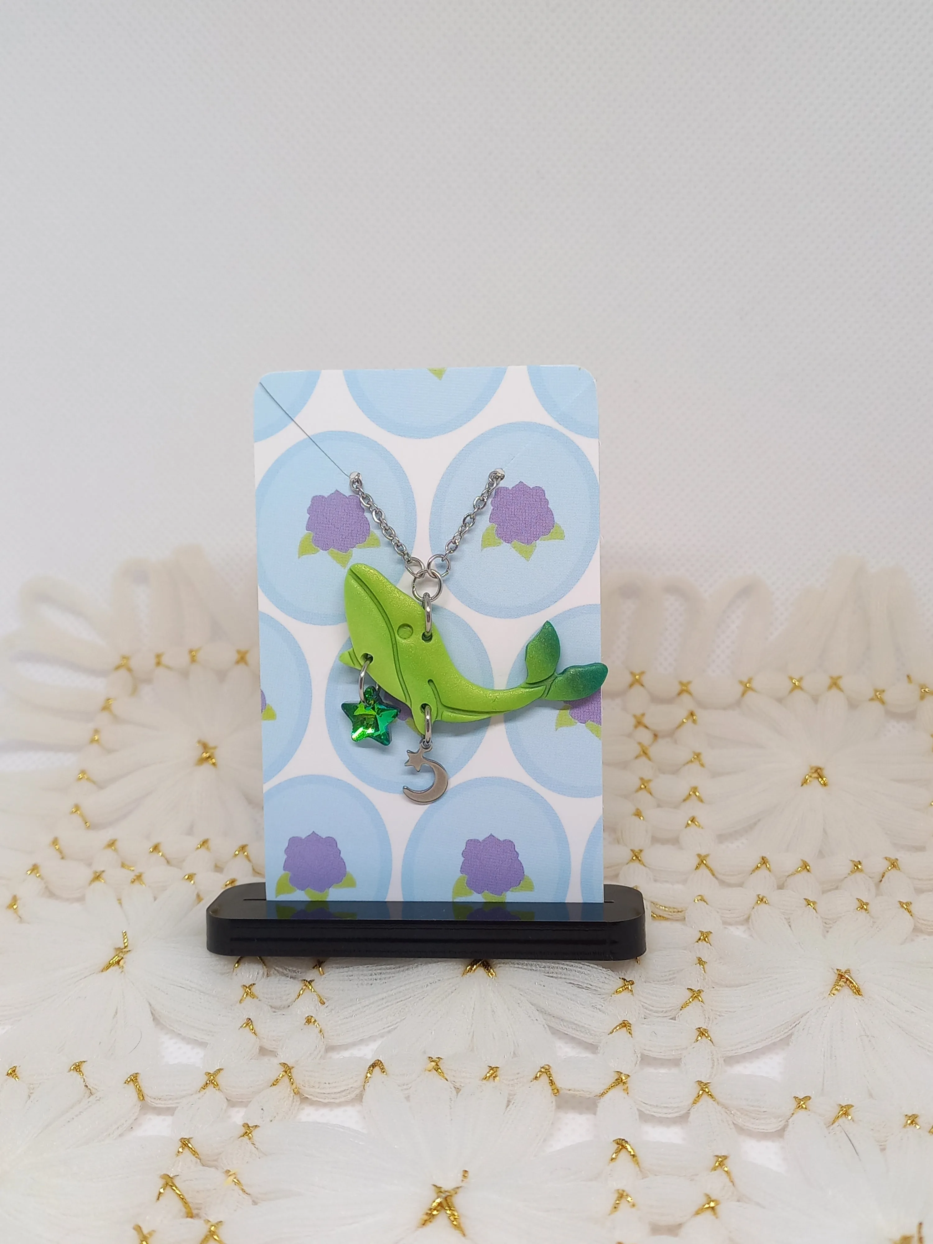 Light Green Ombré Whale Necklace | Sea Critters