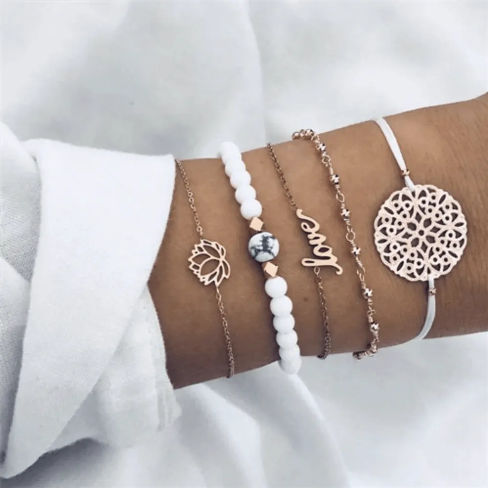 Lot de bracelets Tisseurs de rves II - Lotus - Lotus