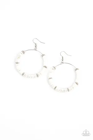 Loudly Layered - White Earring