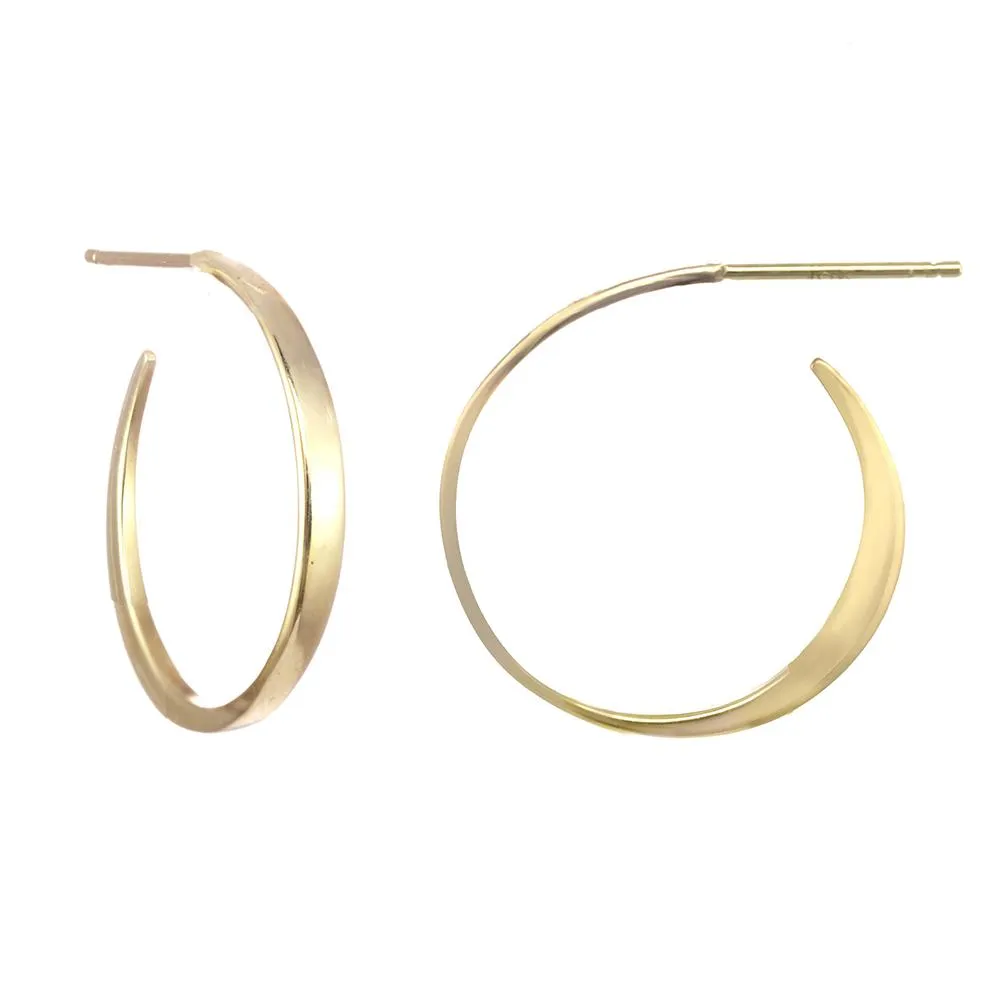 Medium Always Here Gold Hoops