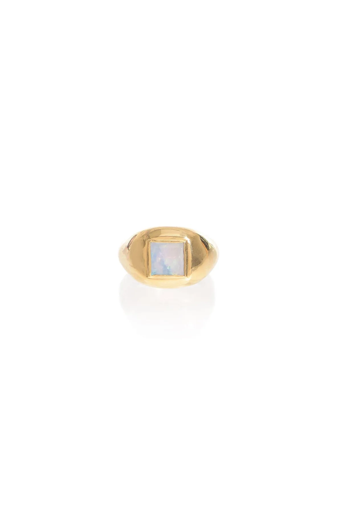 Medium Ring in 18K Rose Gold & Mother of Pearl Stone