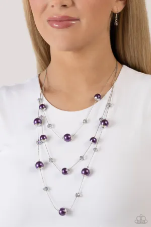 Necklaces Glistening Gamut - Purple PEARL N2441