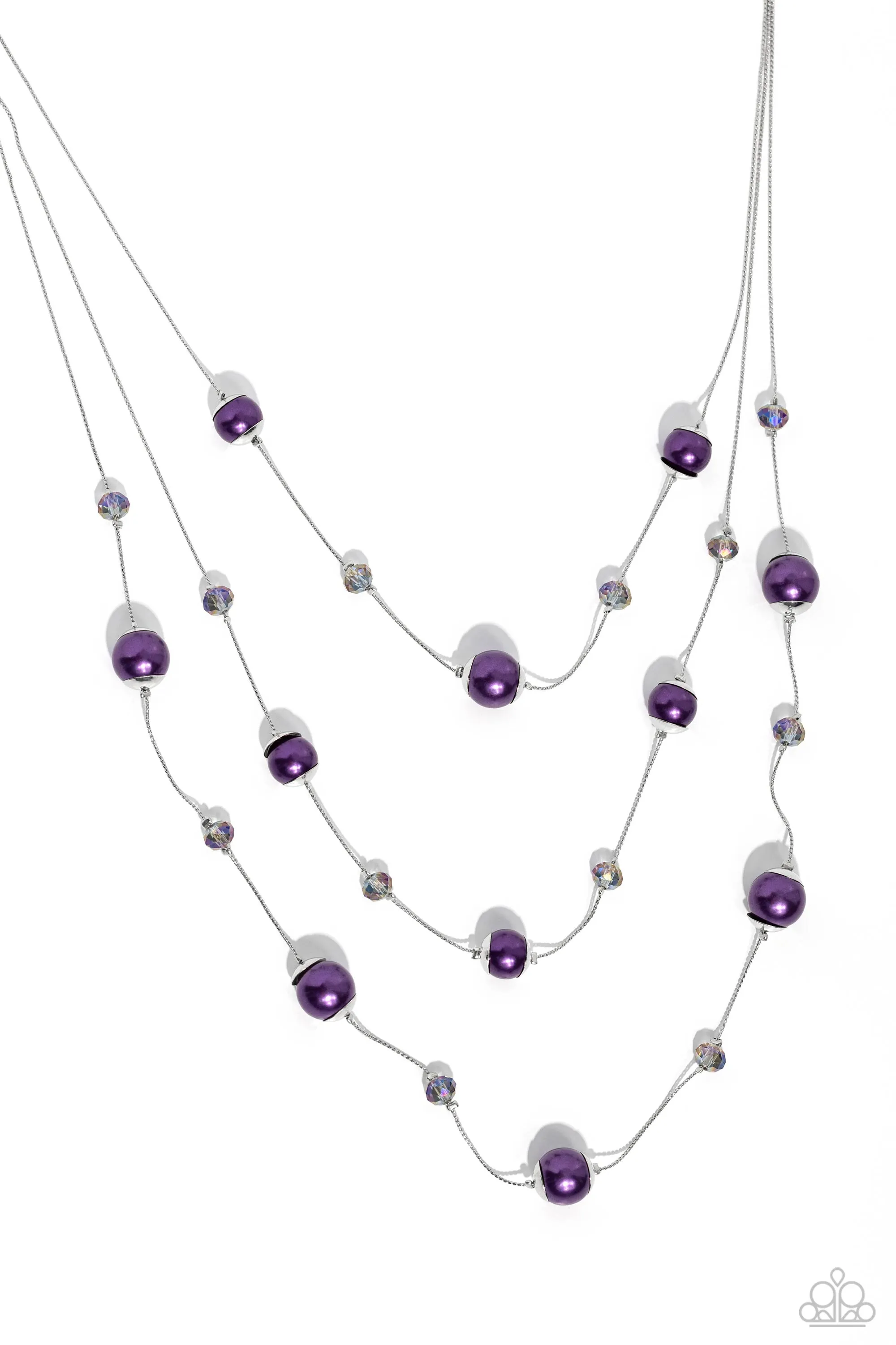 Necklaces Glistening Gamut - Purple PEARL N2441