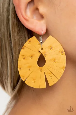 Paparazzi Earring ~ Palm Islands - Yellow