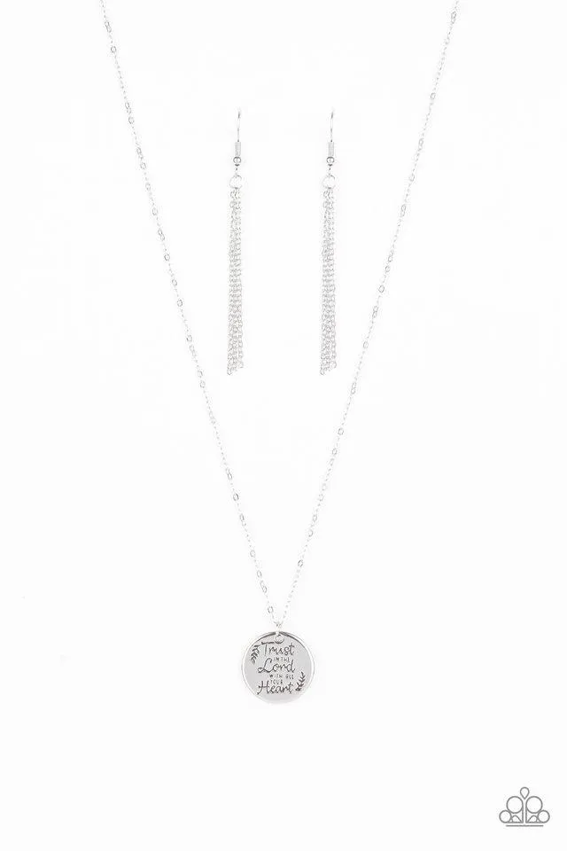 Paparazzi Necklace ~ All You Need Is Trust - Silver