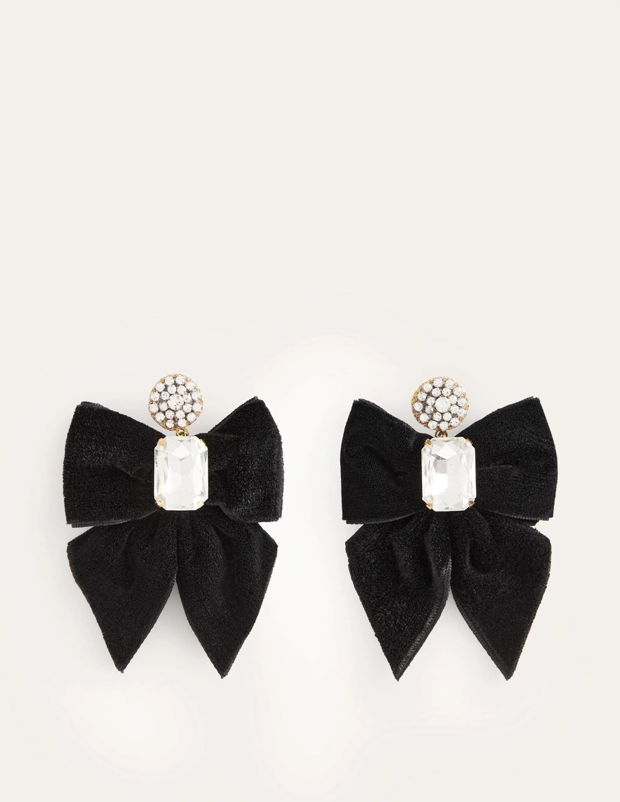Party Bow Earrings-Black