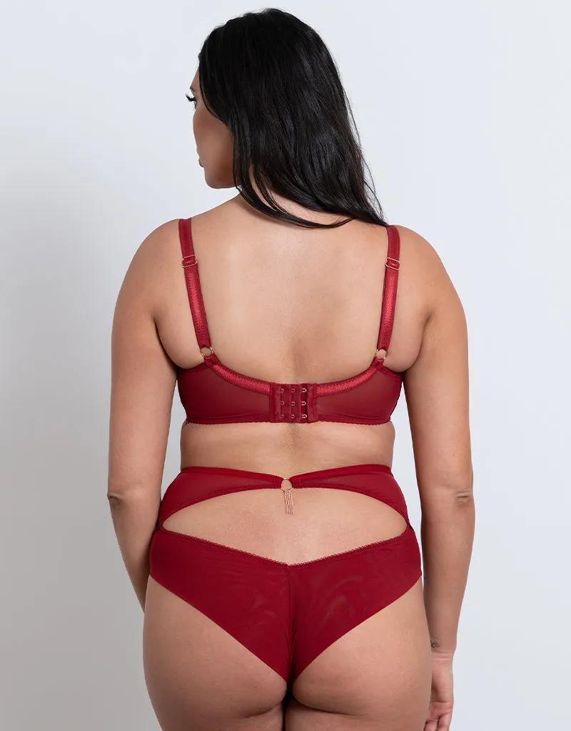 Scantilly Unchained High Waist Brief Deep Red