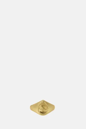 Sense of Sight Eye Teardrop Signet Ring Gold
