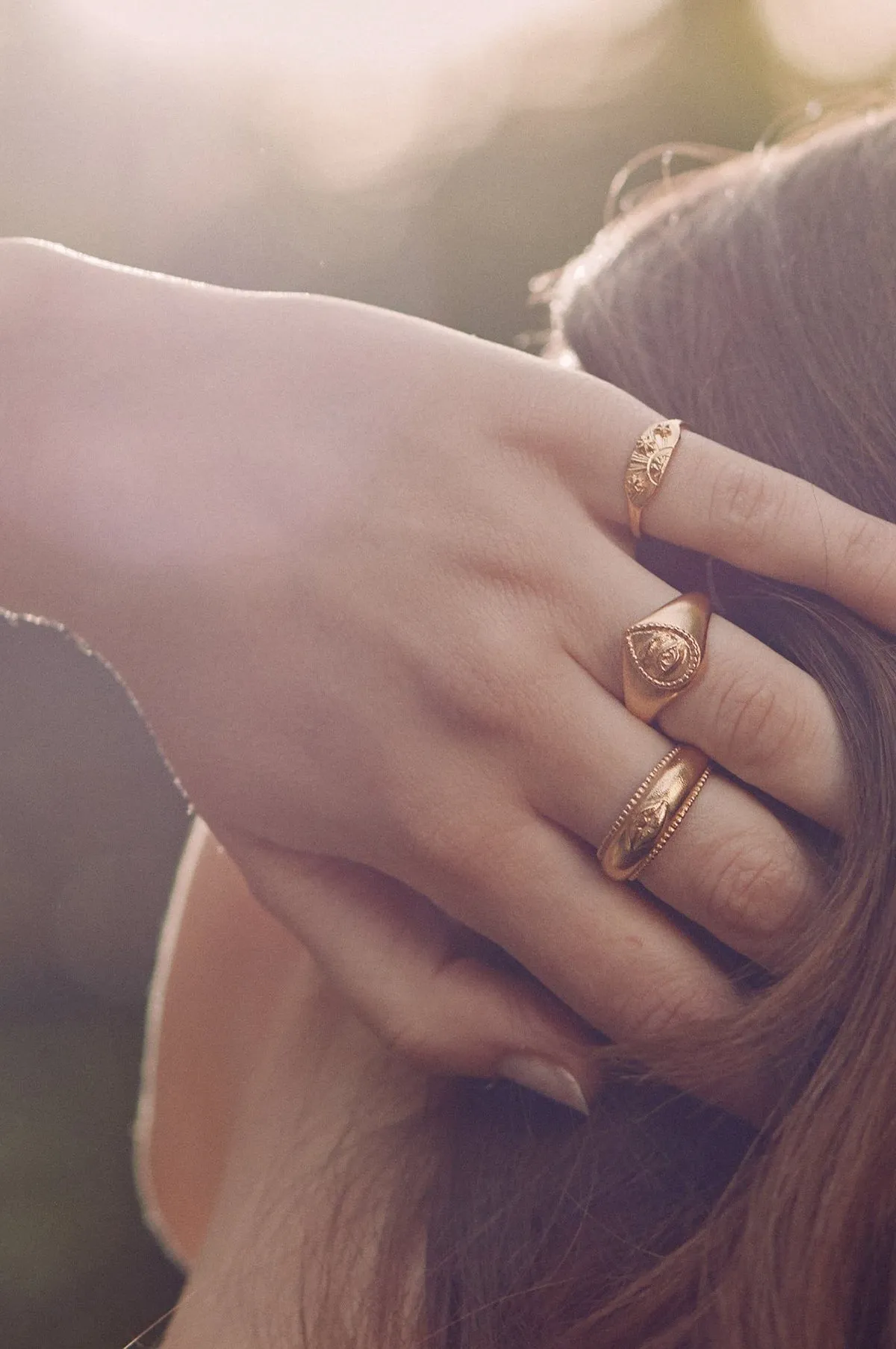 Sense of Taste Lips Bombe Ring Gold