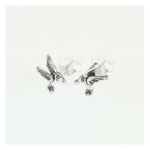 Silver Hummingbird Ear Stud - Elegant and Unique Jewelry for Any Occasion
