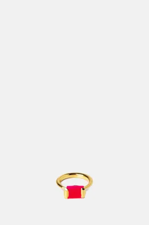 Square Magenta Ring