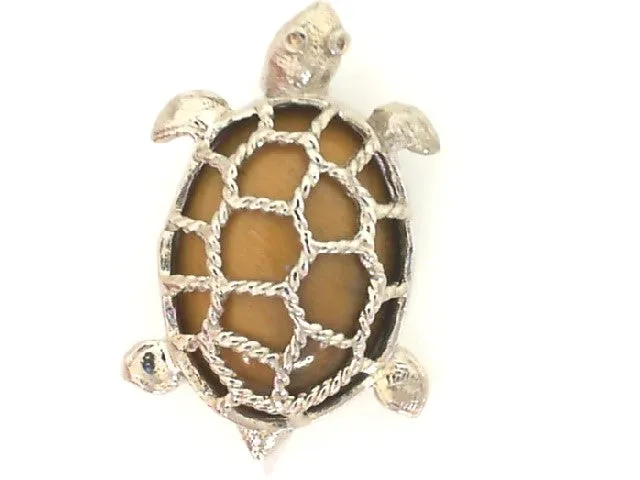 SS Tigers Eye Turtle Pin