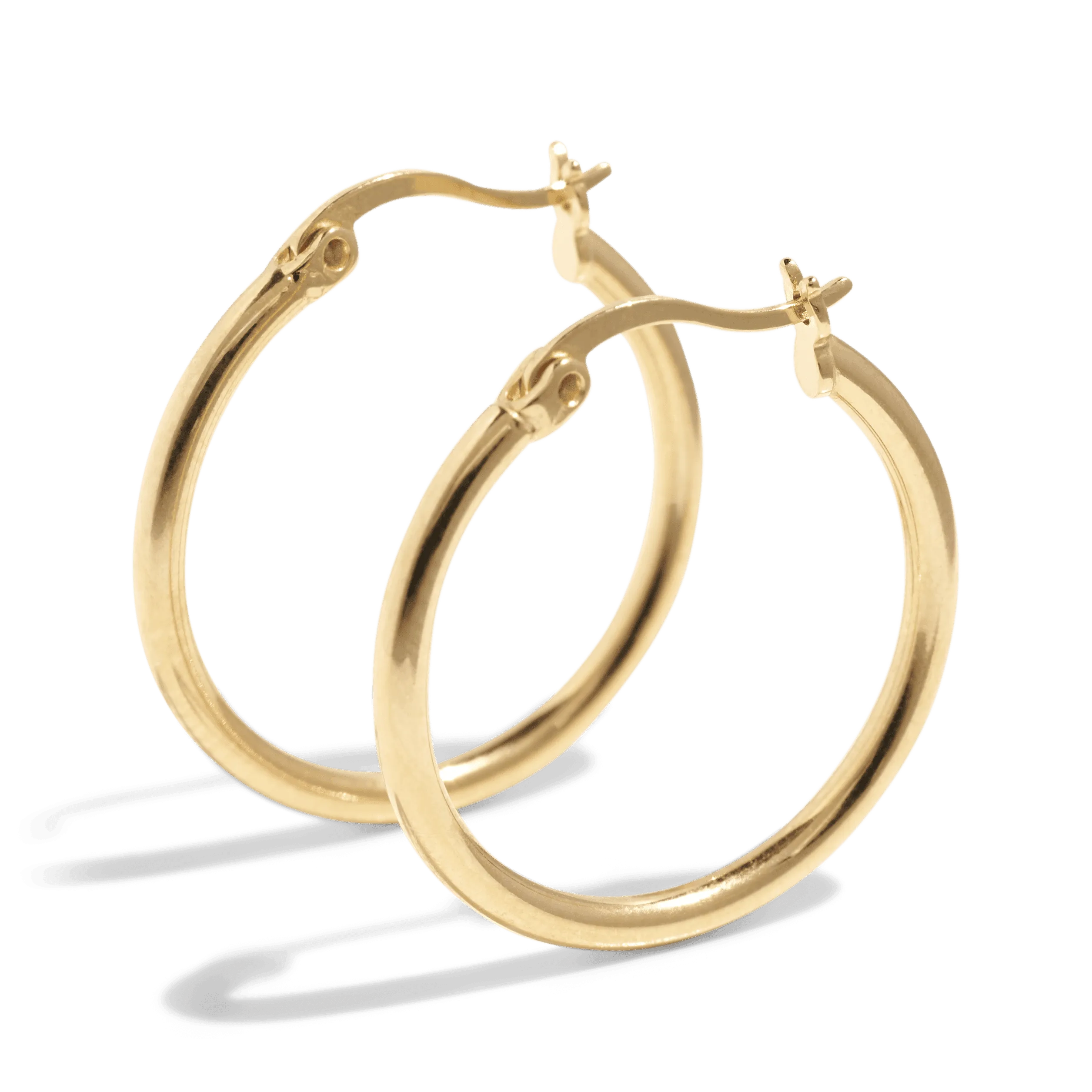 THE BASE HOOP LARGE - 18k gold plated