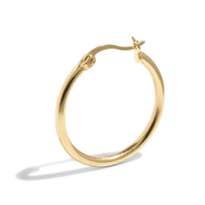 THE BASE HOOP LARGE - 18k gold plated