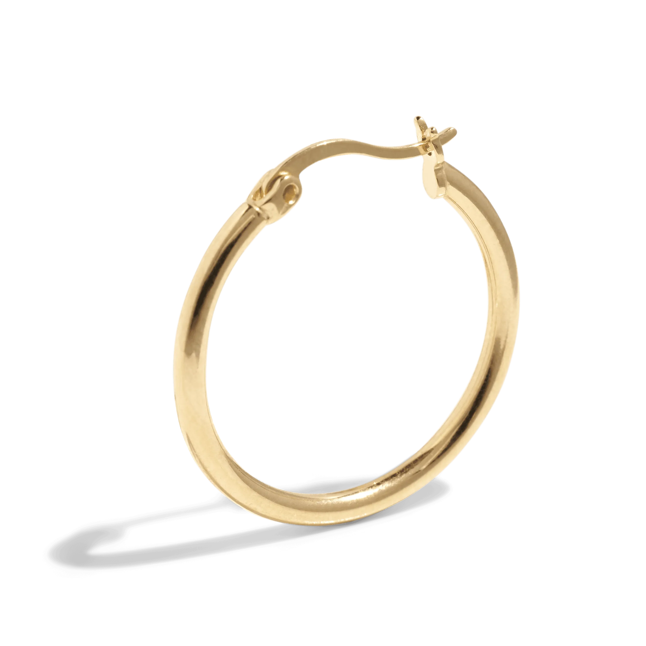THE BASE HOOP LARGE - 18k gold plated