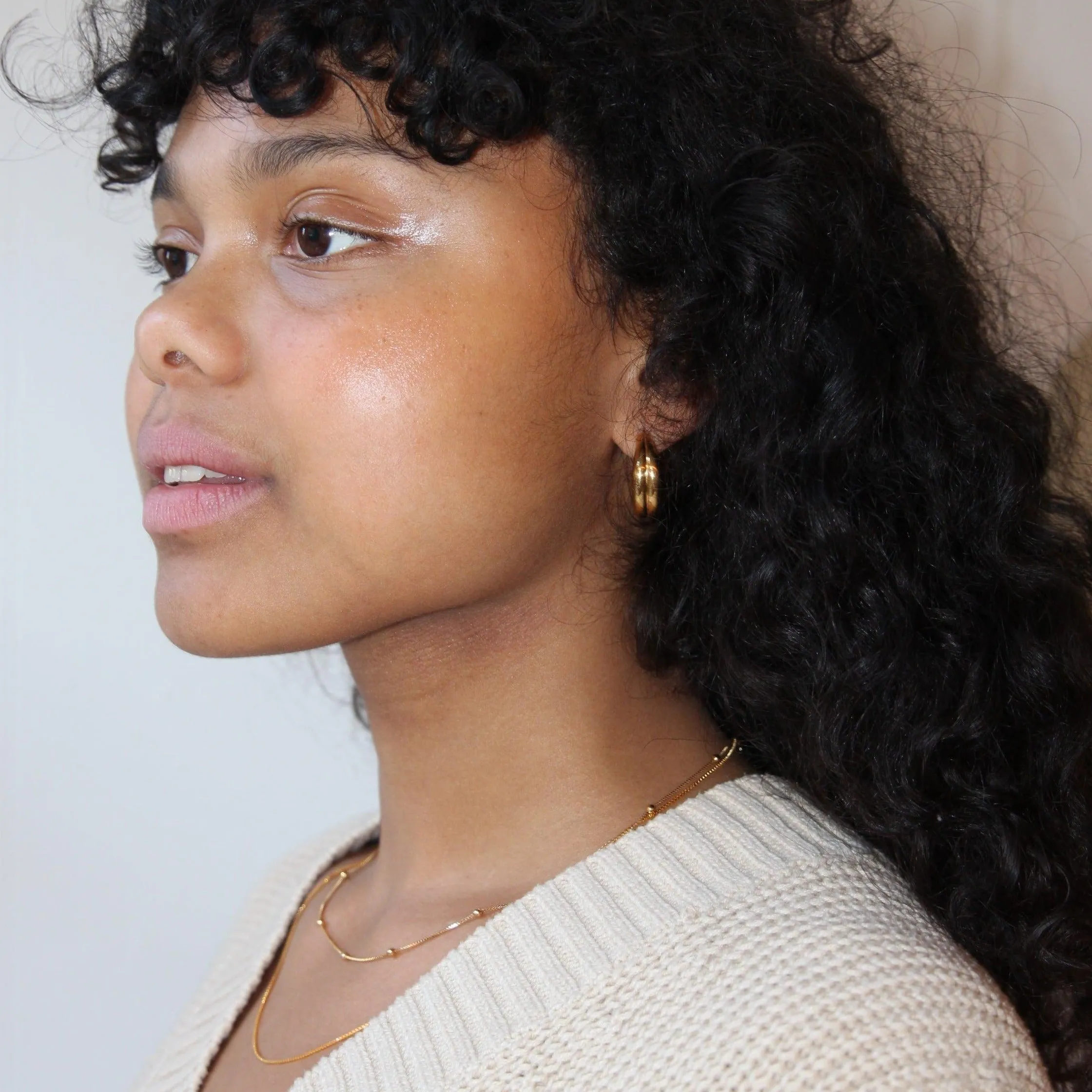 THE HARLOW HOOP MEDIUM - sterling silver