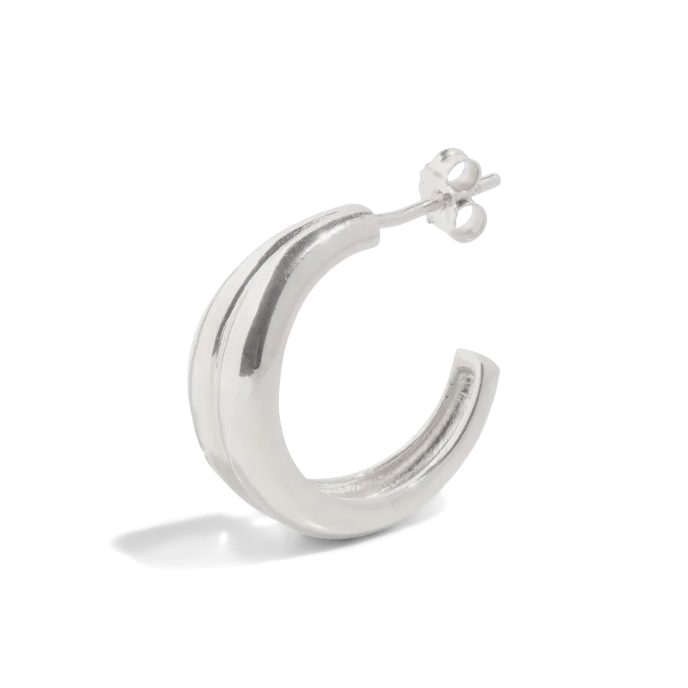 THE HARLOW HOOP MEDIUM - sterling silver