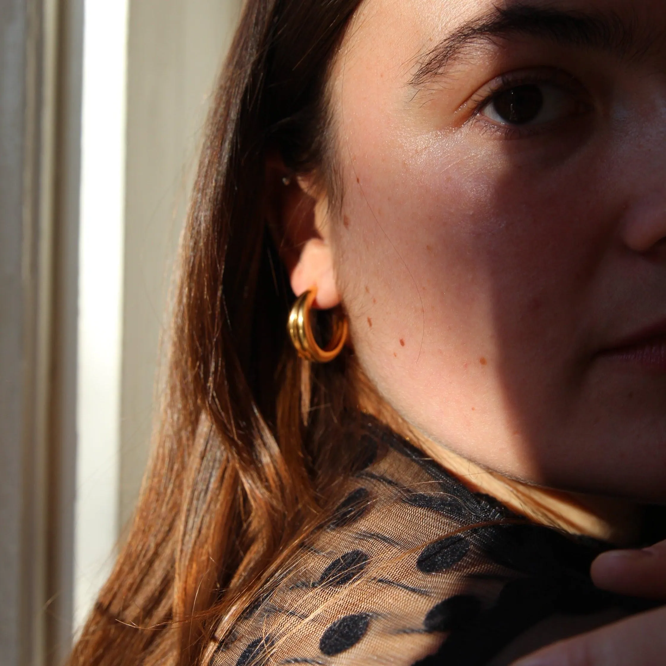 THE HARLOW HOOP MEDIUM - sterling silver