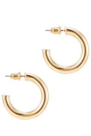 THICK GOLD HOOPS