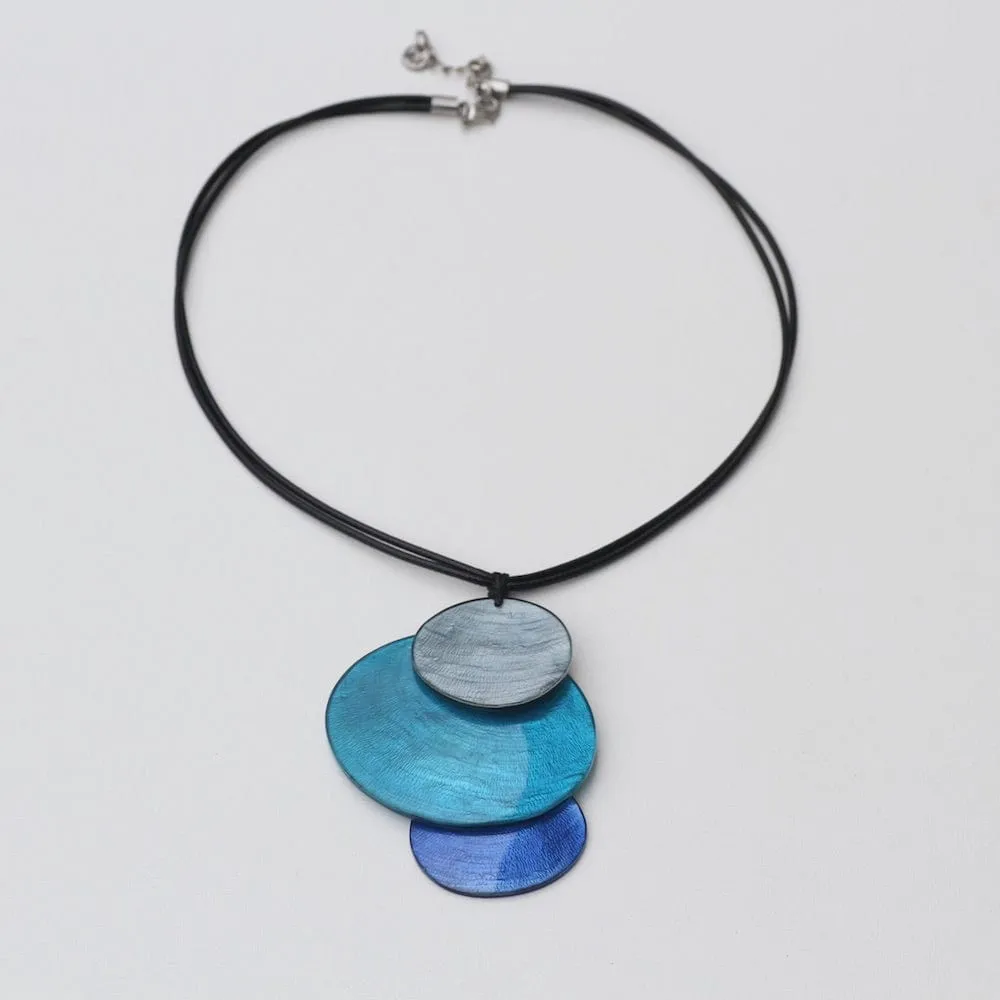 Three Piece Blue Combo Pendant Necklace