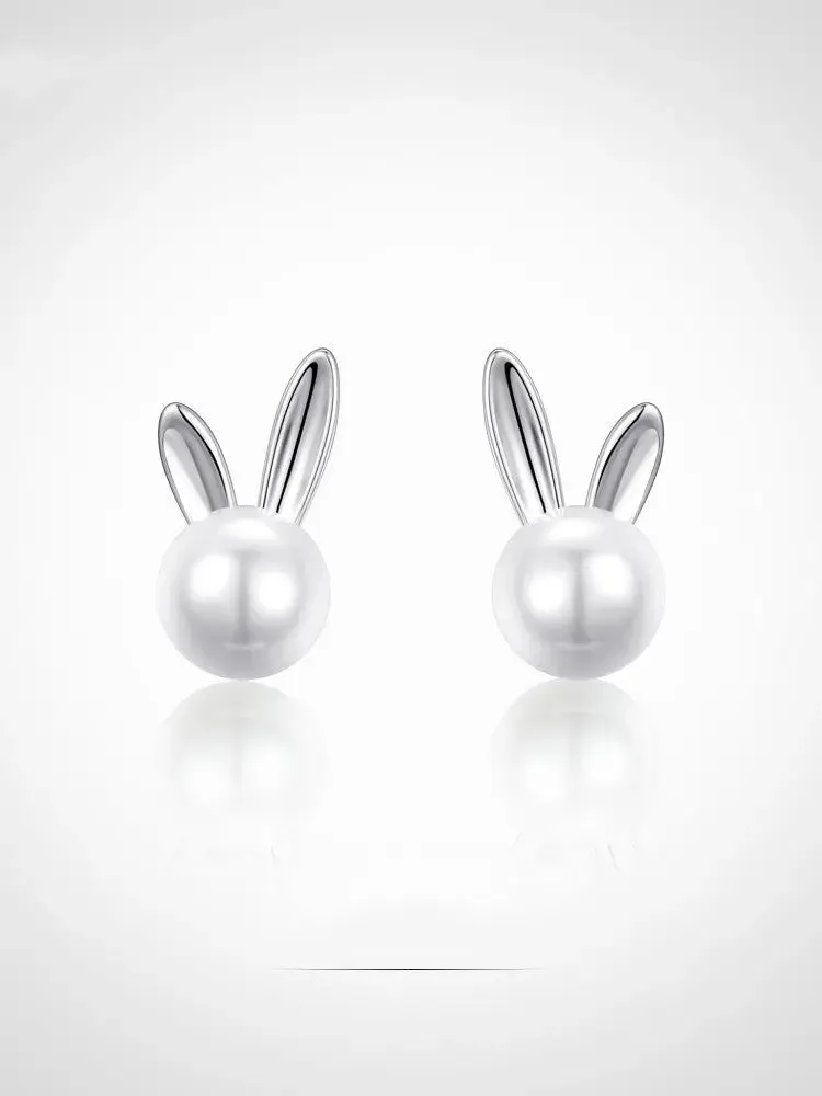 Trendy Rabbit Pearl Earrings
