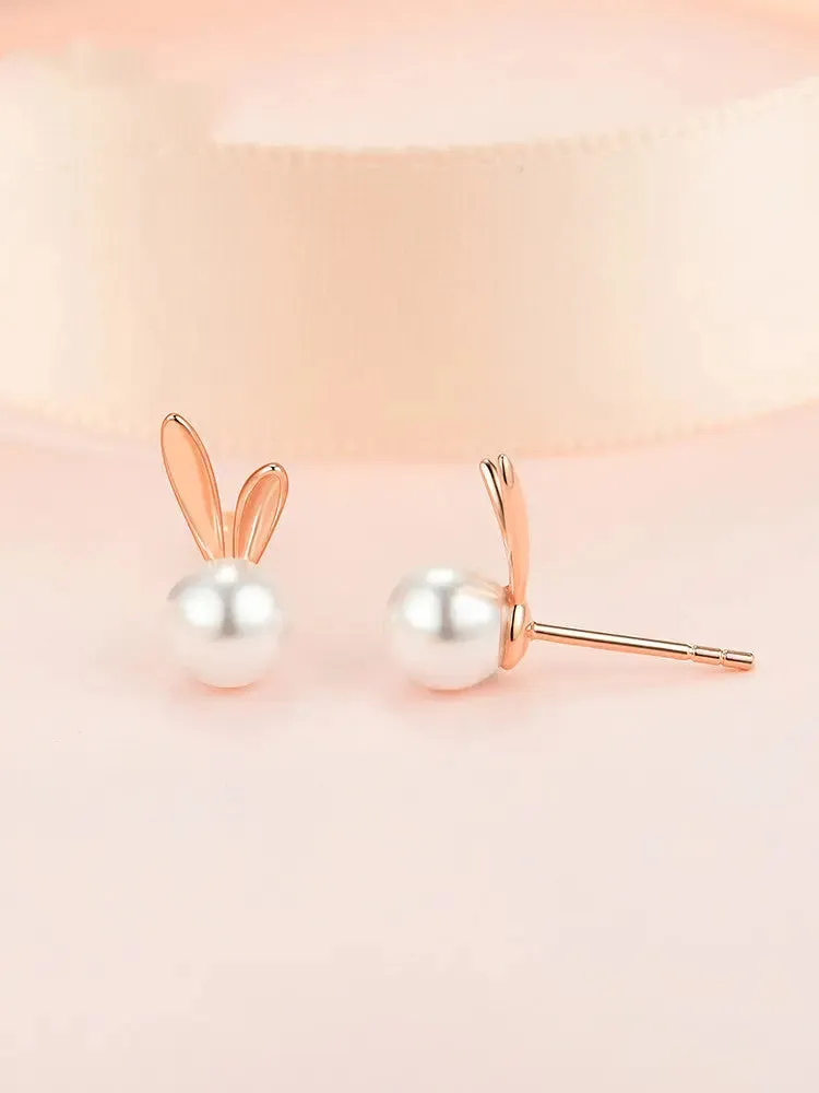Trendy Rabbit Pearl Earrings