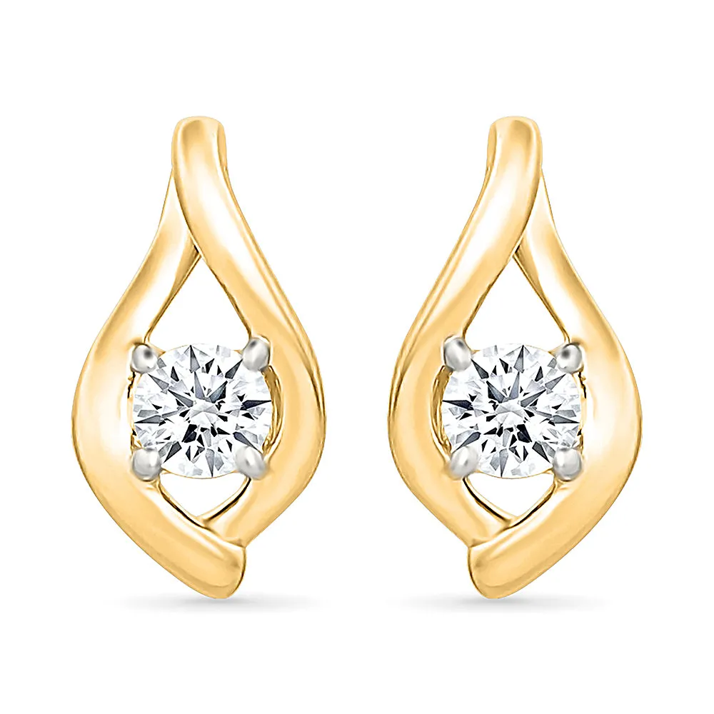 Veritate Gold & Diamond Earrings