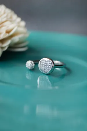 With A Open Heart Sterling Silver Ring